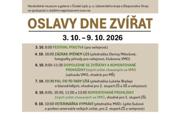Oslavy Dne zvířat nabídnou pozorování ptáků, živá zvířata
